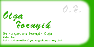 olga hornyik business card